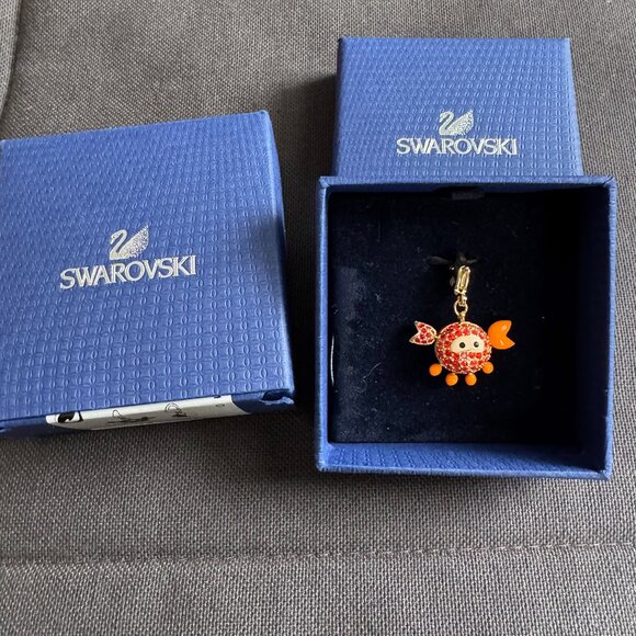New in Box! Authentic Swarovski Lovlots Crab Charm – Red & Orange - Picture 1 of 5